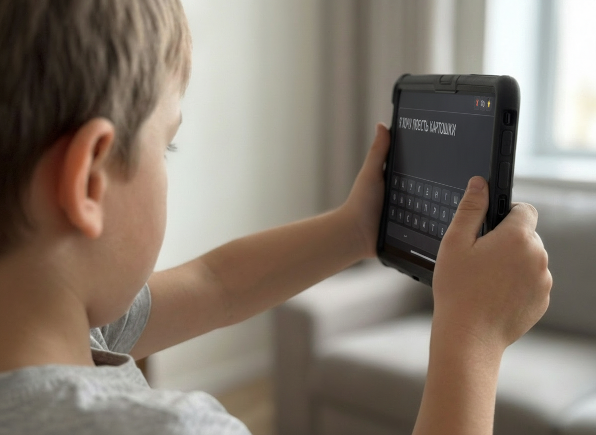 Намерение показать: наклон устройства от себя